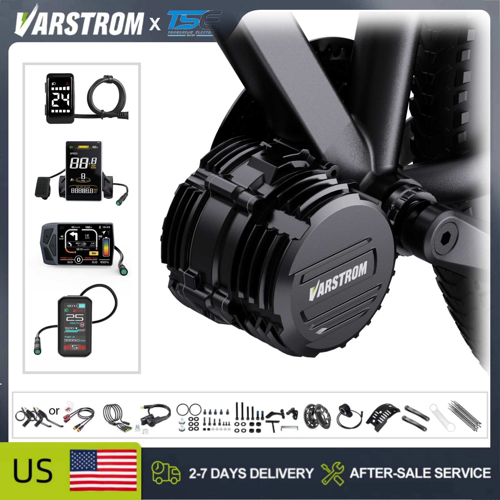 Side Hung Mid Drive Motor Kit - [Produkt dostępny w magazynie w USA]
