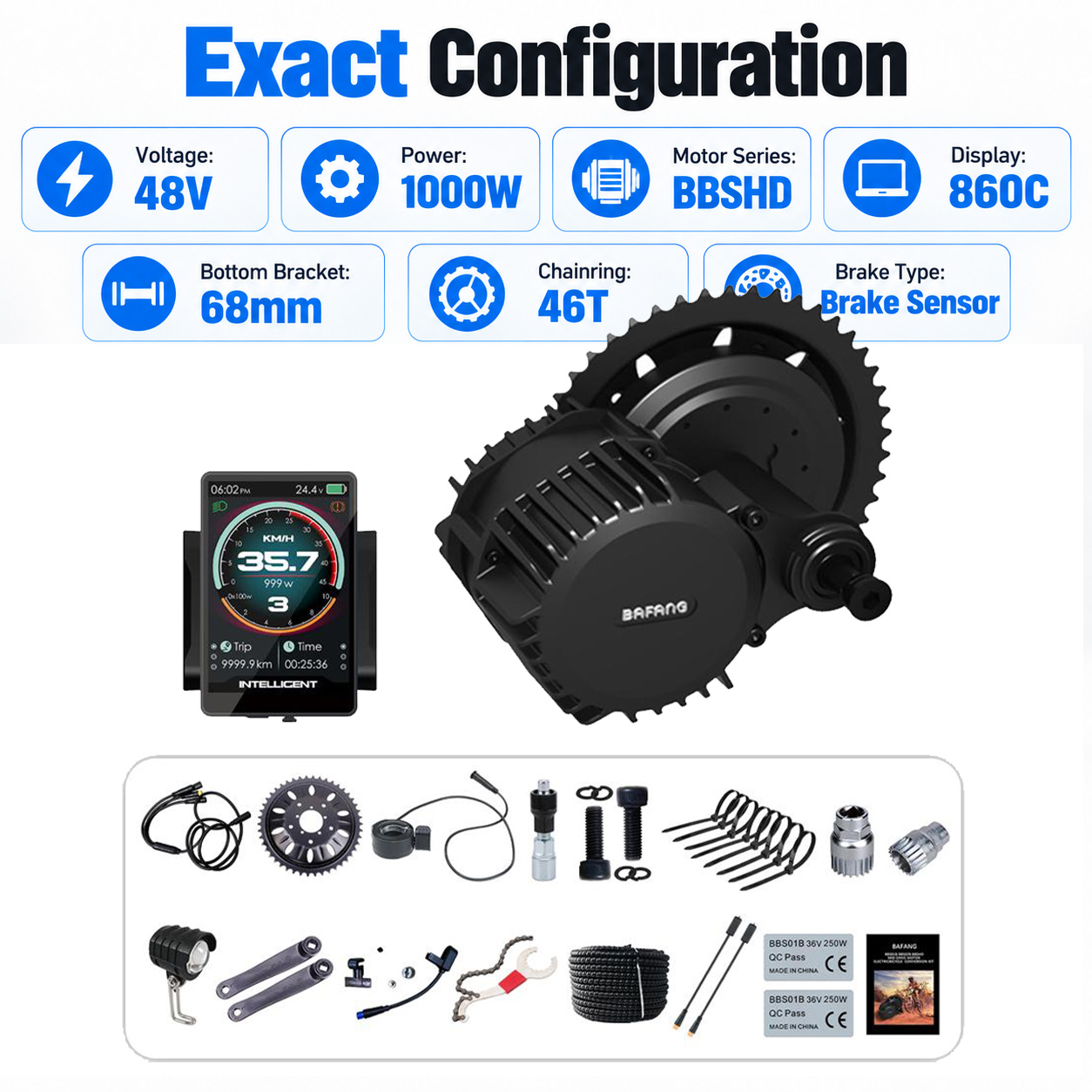 BAFANG 48V 1000W Zestaw Silnik – Mid Drive Conversion Kit 1000W recenzja i cena